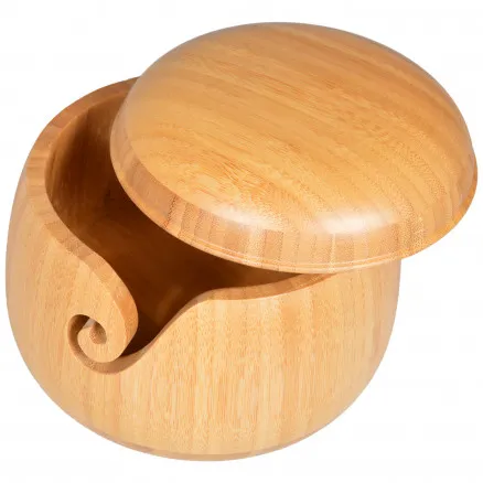 Infinity Hearts Garnskål Bambu Natur 16x11cm