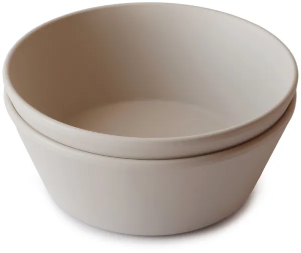 Runda skålar i 2-pack - Vanilj
